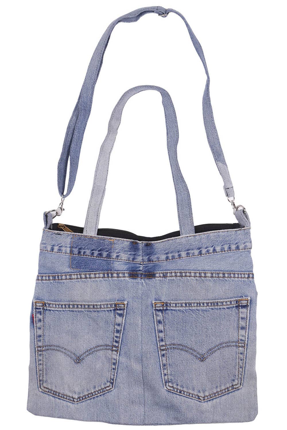 Denim Pocket Shoulder Bag  - Upcycled