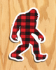 Plaid Sasquatch Vinyl Sticker