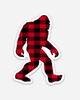 Plaid Sasquatch Vinyl Sticker