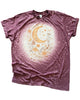 Boho Crescent Moon + Florals Bleached Tee