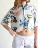 Upcycled - Crop Tropical Shirt