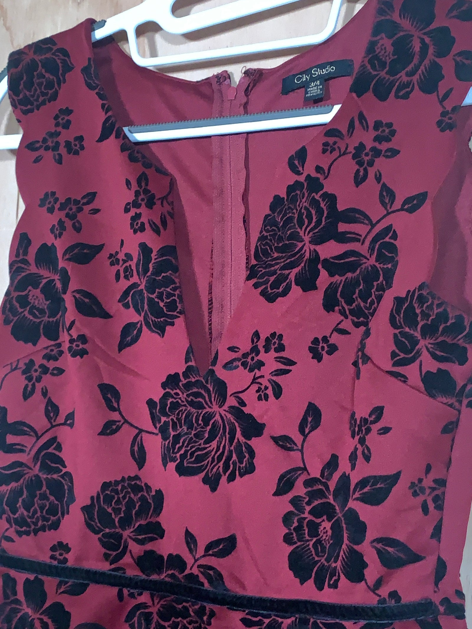 DRESS (Maroon) - City Studio