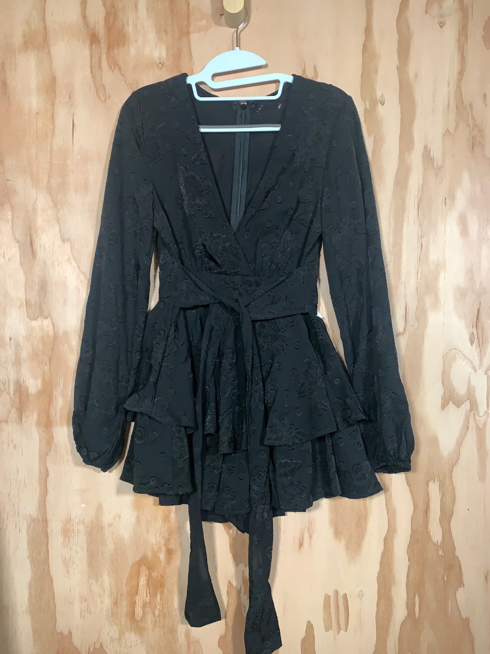 Black Wrap Dress by No Label – Effortless Evening Style
