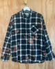 Distressed flannel shirt (upcycled)