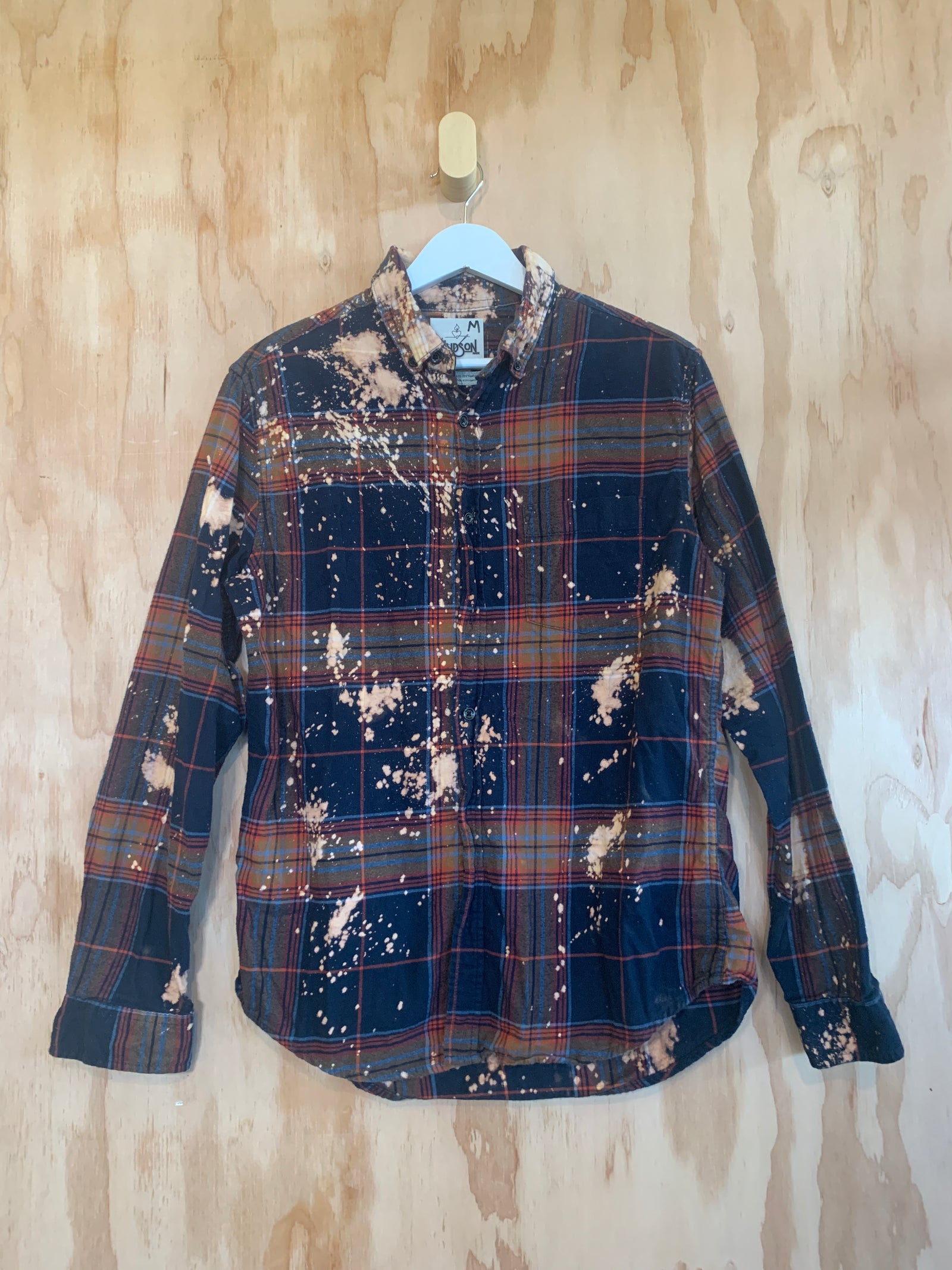 Distressed flannel shirt (upcycled)