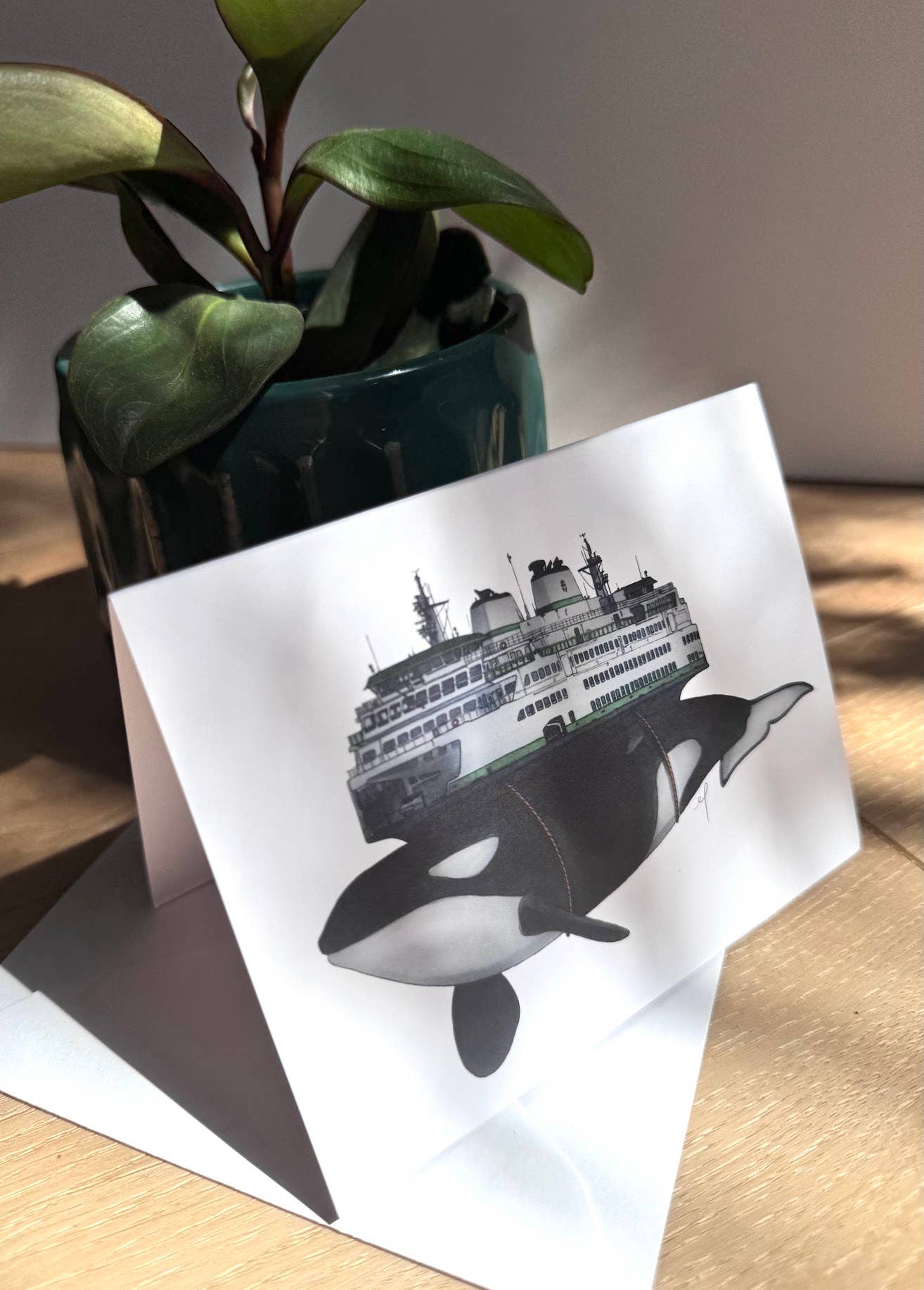 Orca Ferry - Note Card