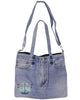Denim Pocket Shoulder Bag (peace sign) – Upcycled