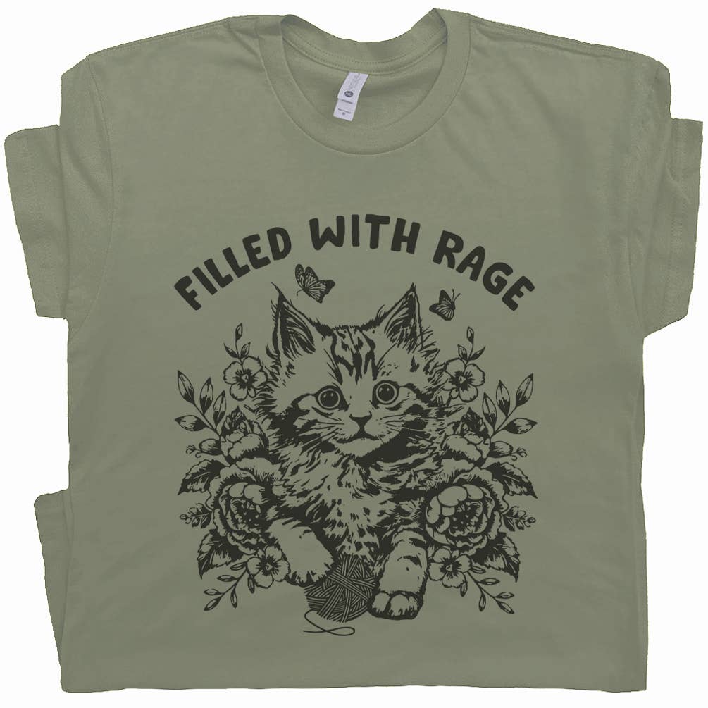 Filled With Rage Consumes Me - Cute Cat Tee