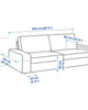 IKEA KIVIK 2-Seat Sofa with Storage Ottoman, Dark Gray