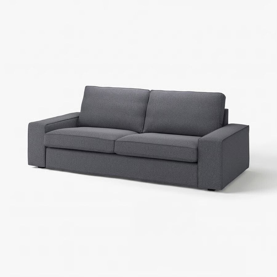 IKEA KIVIK 2-Seat Sofa with Storage Ottoman, Dark Gray