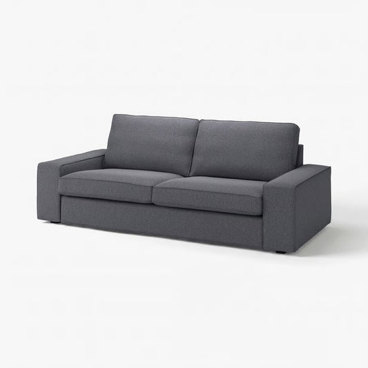 IKEA KIVIK 2-Seat Sofa with Storage Ottoman, Dark Gray