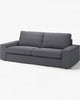 IKEA KIVIK 2-Seat Sofa with Storage Ottoman, Dark Gray
