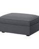 IKEA KIVIK 2-Seat Sofa with Storage Ottoman, Dark Gray