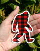 Plaid Sasquatch Vinyl Sticker