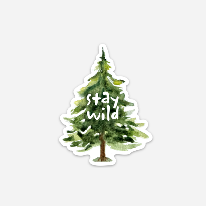 Stay Wild Tree Vinyl Sticker