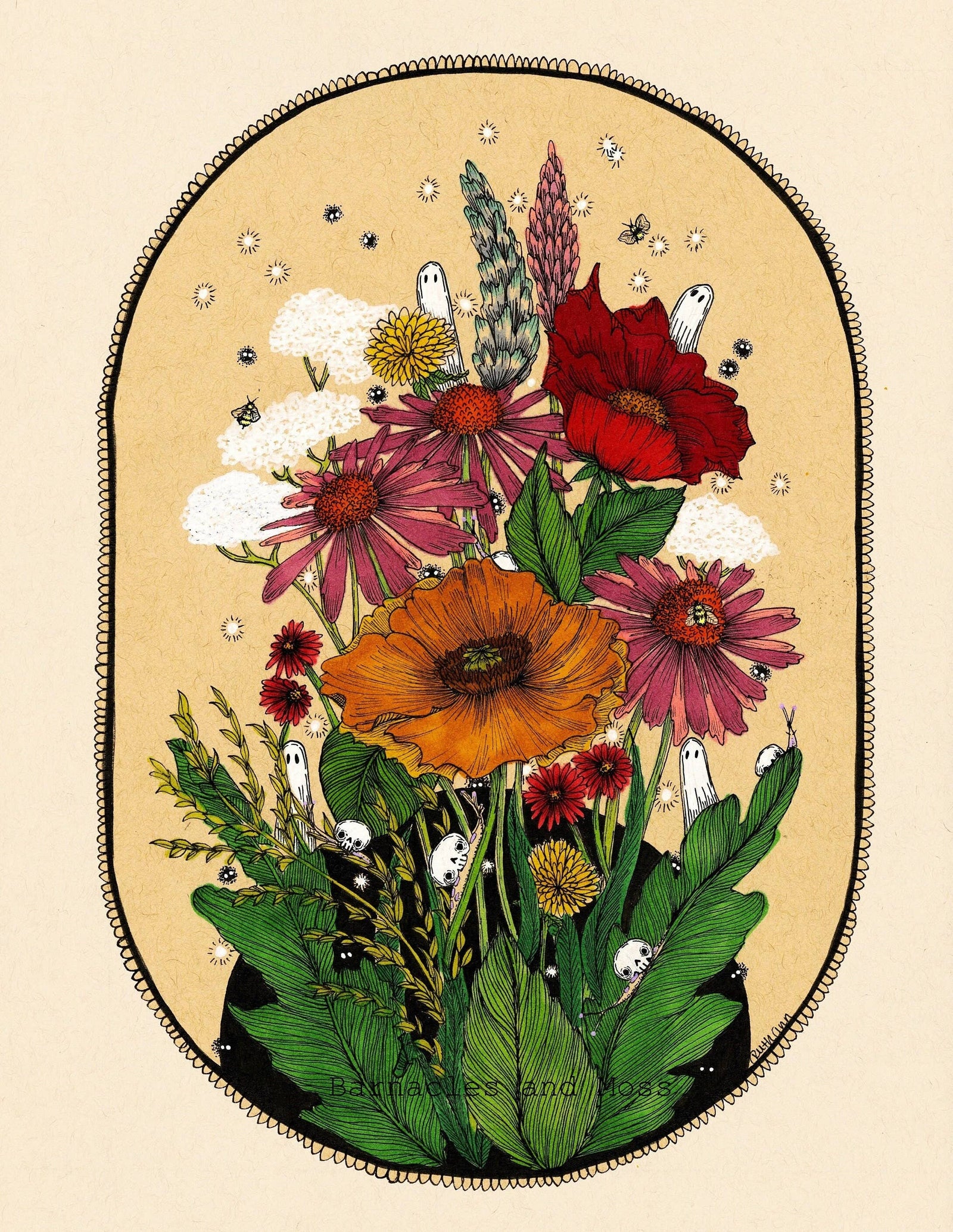 Wildflowers and Soot Sprites Fine Art Print