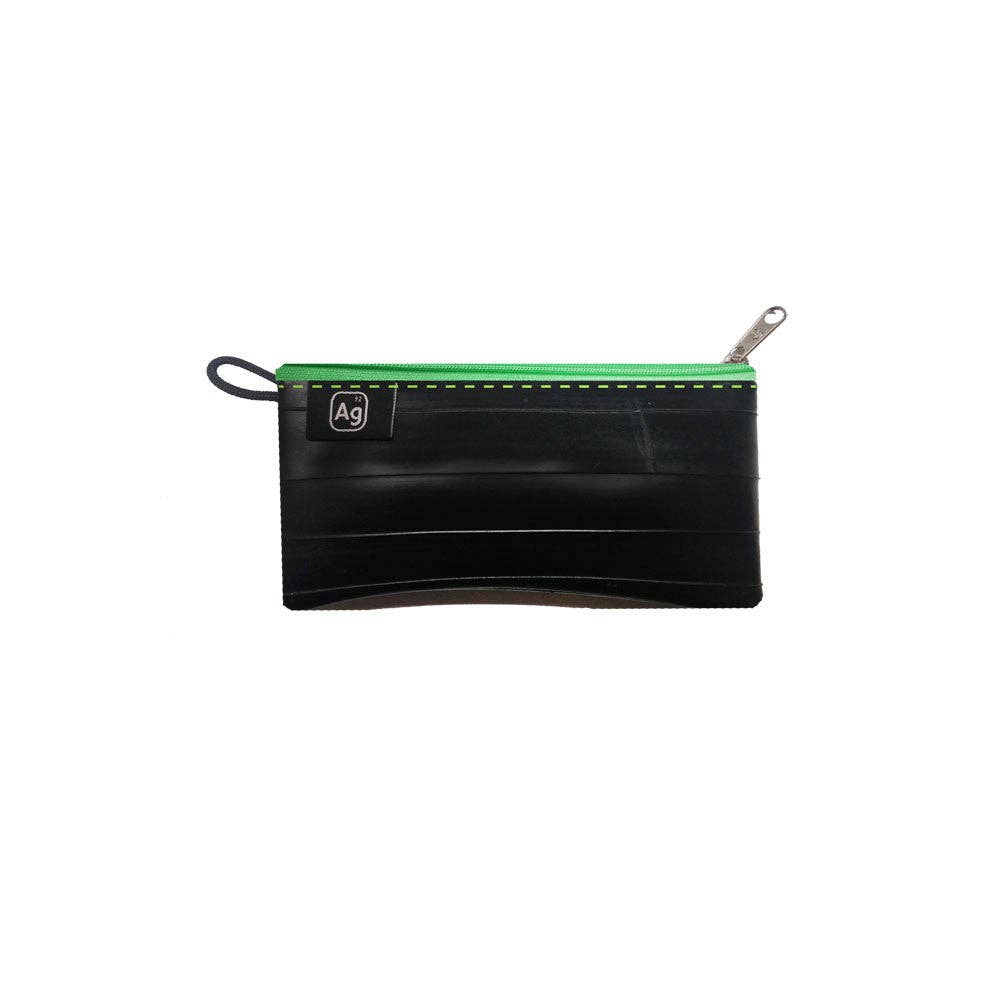 Small Zipper Pouch w/Liner- Upcycled Bike Tube